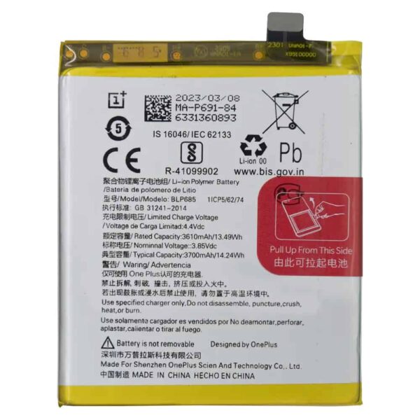 Original OnePlus 7 Battery Replacement Cost in India Chennai - BLP685